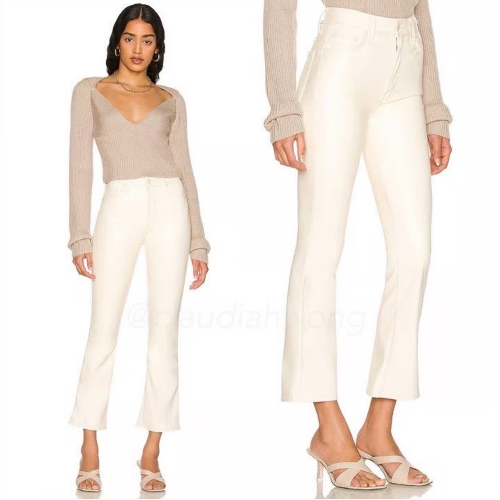Mother Denim Vegan Leather Ankle Pants - Wax on Wax Off